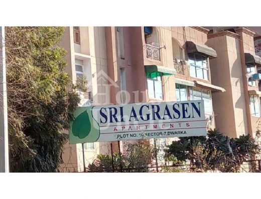 3 BHK Apartment/Flat For Rent In Sri Agrasen Apartments, Plot No. 10, Sector 7, Dwarka, New Delhi - 1700 Sq. Ft.